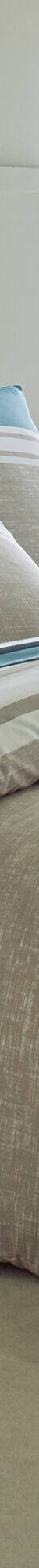 Linge de lit Nathalie coton (bleu grisé / beige) Linge de lit Nathalie coton (bleu grisé / beige)